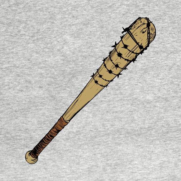 Baseball bat barbed wire by HBfunshirts